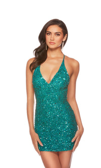 Alyce Backless Short Sequin Homecoming Dress 84001