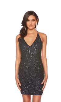 Alyce Backless Short Sequin Homecoming Dress 84001