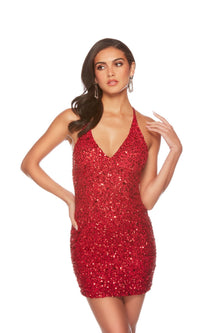 Alyce Backless Short Sequin Homecoming Dress 84001