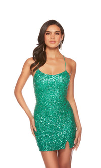 Alyce Short Sequin Homecoming Dress 84002