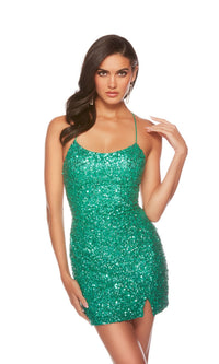 Alyce Short Sequin Homecoming Dress 84002