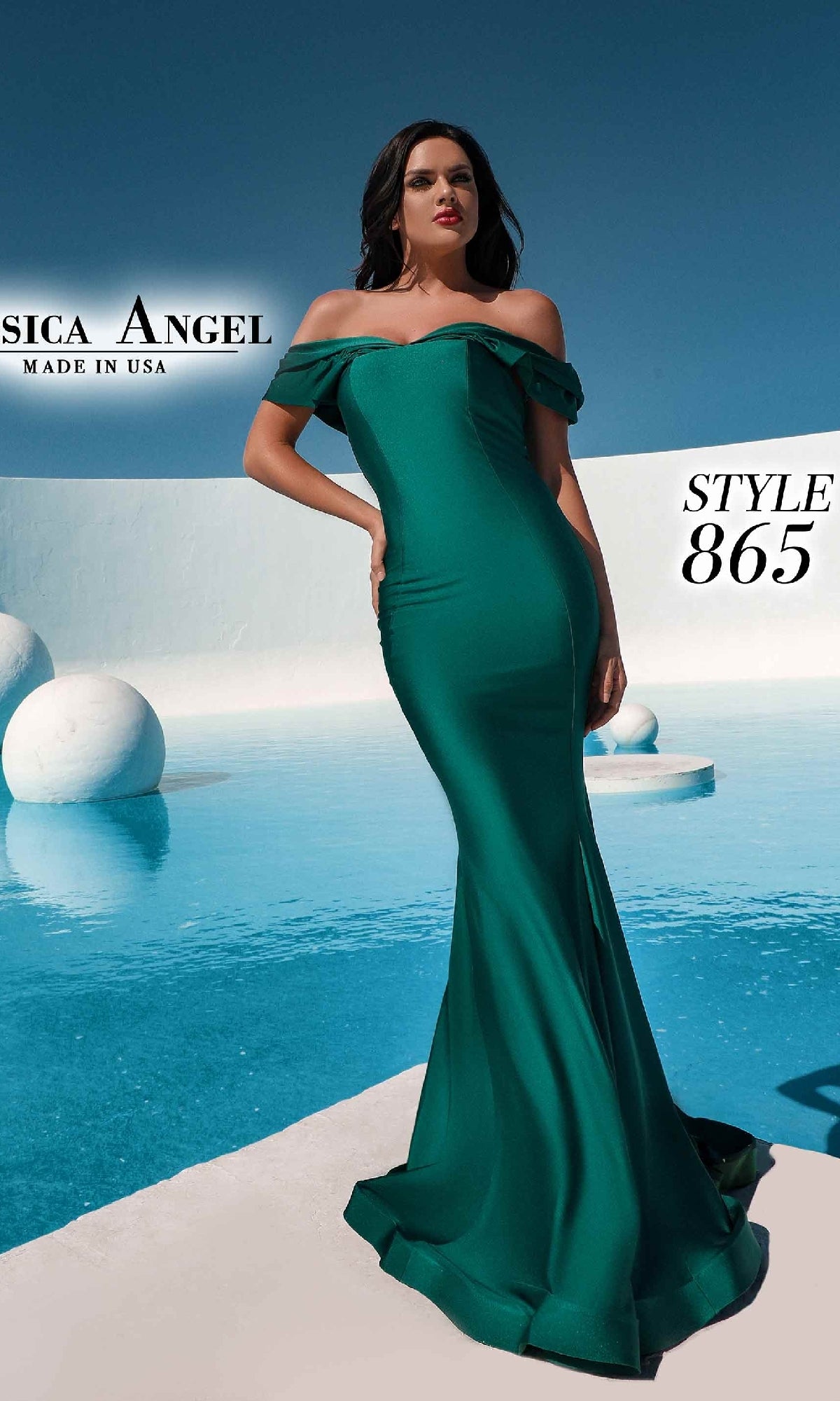 Off-Shoulder Long Prom Dress: Jessica Angel 865