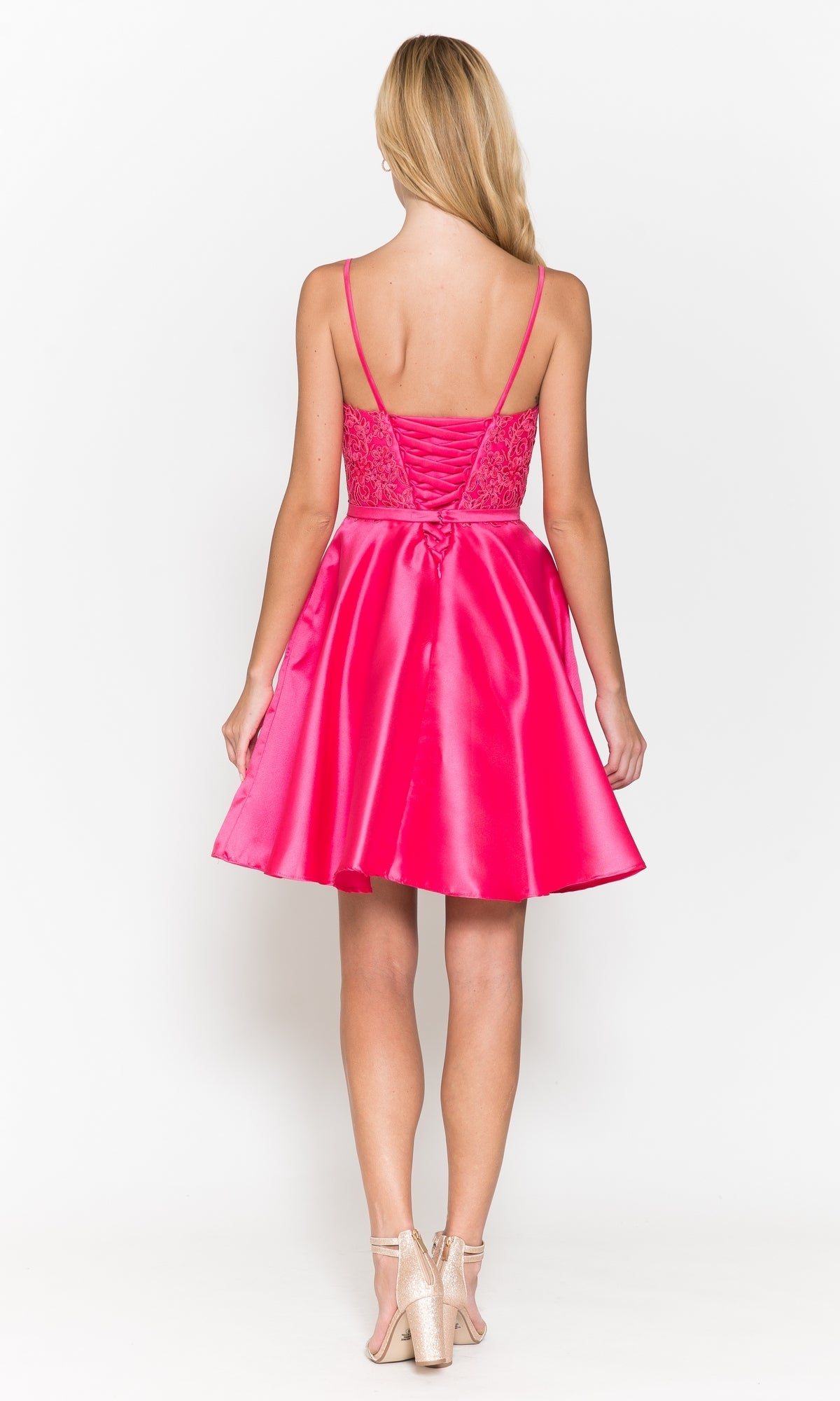 Short A-Line Homecoming Dress with Pockets 8694