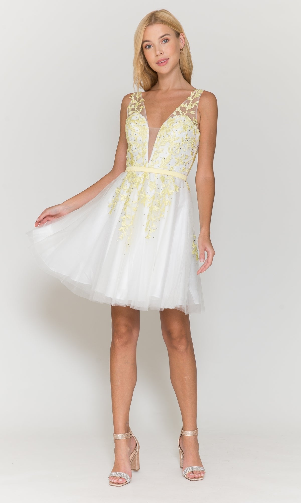 Tulle and Lace Short A-Line Homecoming Dress 8696