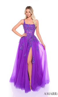 Embroidered Prom Ball Gown: Amarra 88084