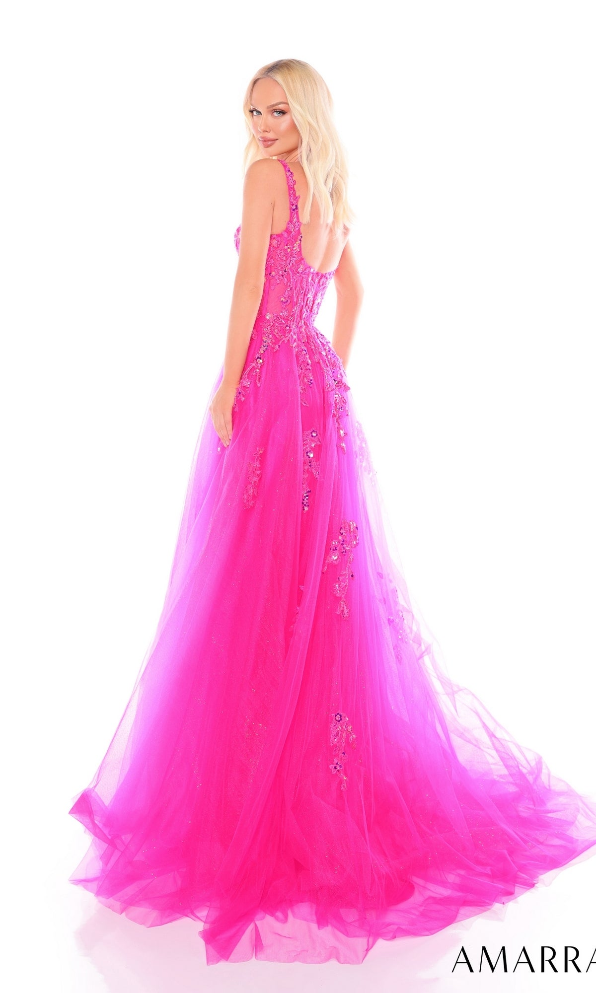 Embroidered Prom Ball Gown: Amarra 88084