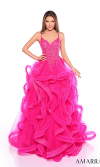 Ruffle Formal Ball Gown: Amarra 88094