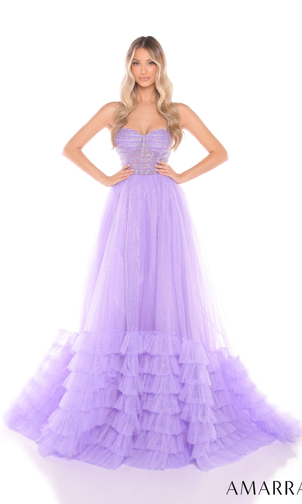 Strapless Prom Ball Gown: Amarra 88277