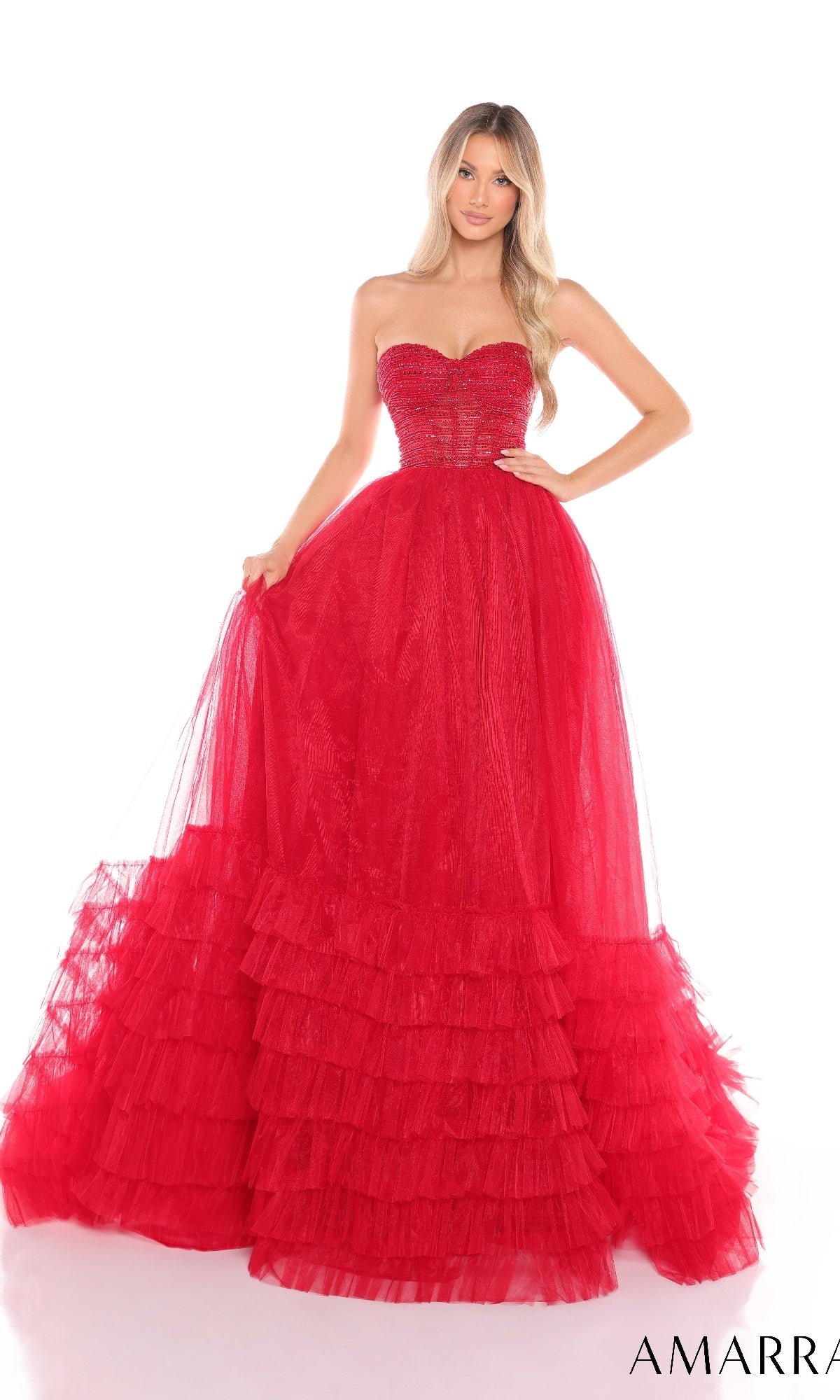 Strapless Prom Ball Gown: Amarra 88277