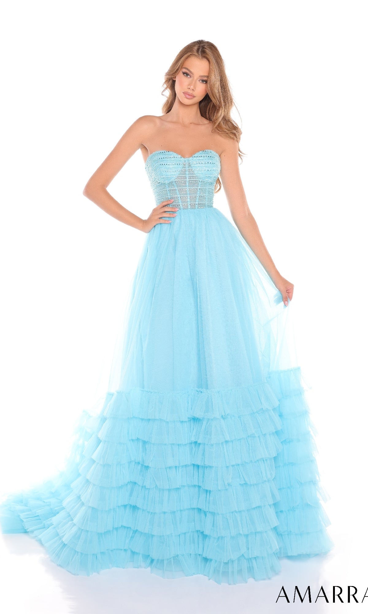 Strapless Prom Ball Gown: Amarra 88277