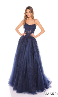 Amarra Sheer-Corset Long Prom Ball Gown 88584