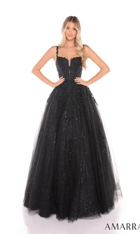 Floral Lace Prom Ball Gown: Amarra 88590