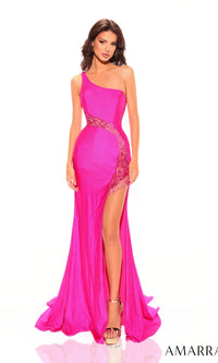 Amarra One-Shoulder Cut-Out Long Prom Dress 88791