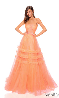 Amarra Strapless Sheer-Bodice Prom Ball Gown 88794