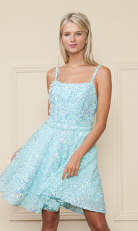 Short A-Line Sequin Homecoming Dress 8930