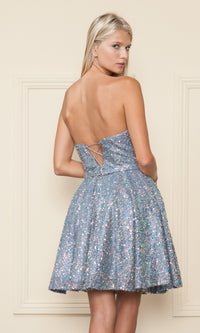 Short A-Line Sequin Homecoming Dress 8930