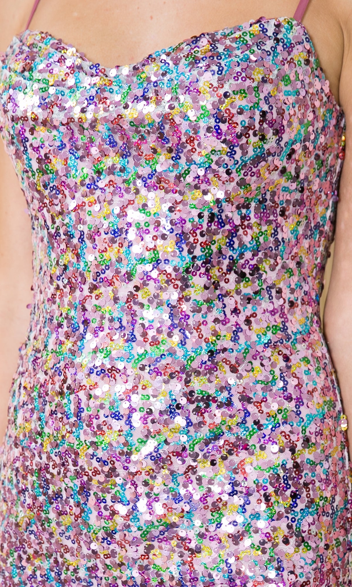 Multicolored Short Sequin Homecoming Dress 8944