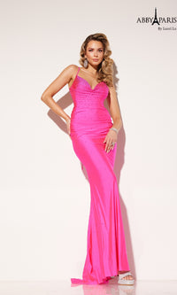 Open-Back Tight Prom Dress: Abby Paris 90174