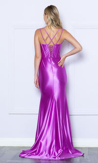 Corset-Bodice Long Formal Prom Dress 9258