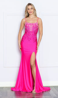 Heat-Stone Ombre Long Prom Dress 9264