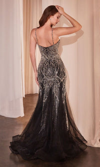 Long Black Formal Mermaid Dress: Ladivine 9317