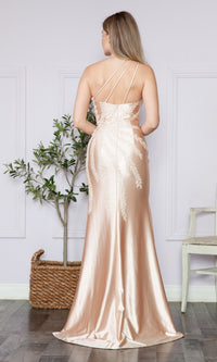 One-Shoulder Embellished Long Prom Dress 9358