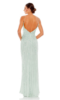 Faux-Wrap Mint Pastel Long Formal Dress 93733