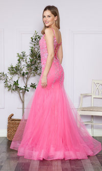 Sheer-Corset-Bodice Long Mermaid Prom Dress 9374