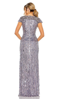 Mac Duggal Heather Gray Sequin Formal Dress 93914