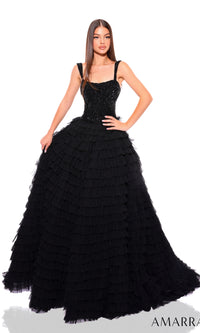 Amarra Tiered Long Ruffled Prom Ball Gown 94026