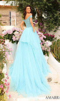 Beaded-Bodice Long A-Line Prom Dress: Amarra 94038