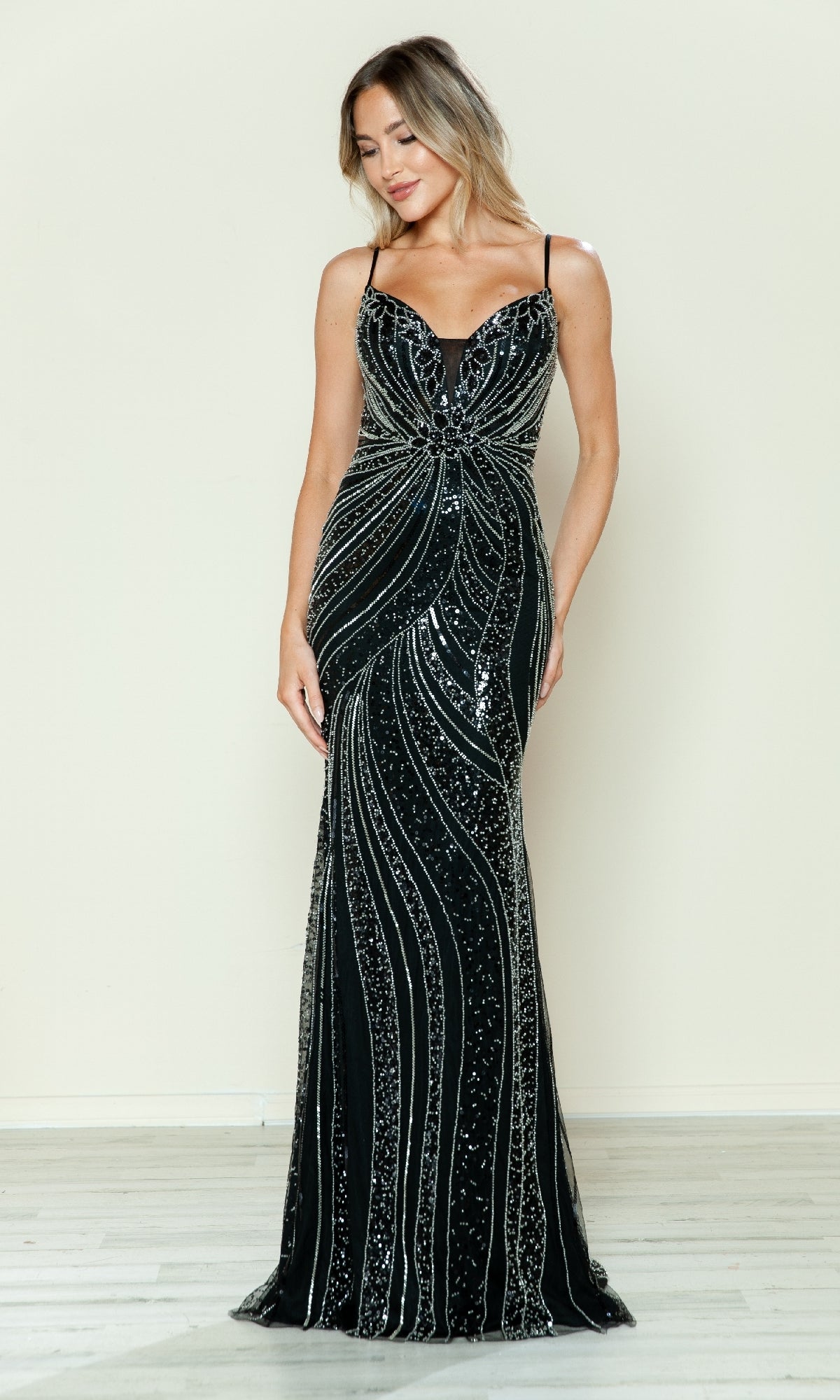 Long Prom Dress: Poly USA 9510