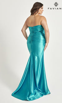 Faviana Plus-Size Strapless Long Prom Dress 9545