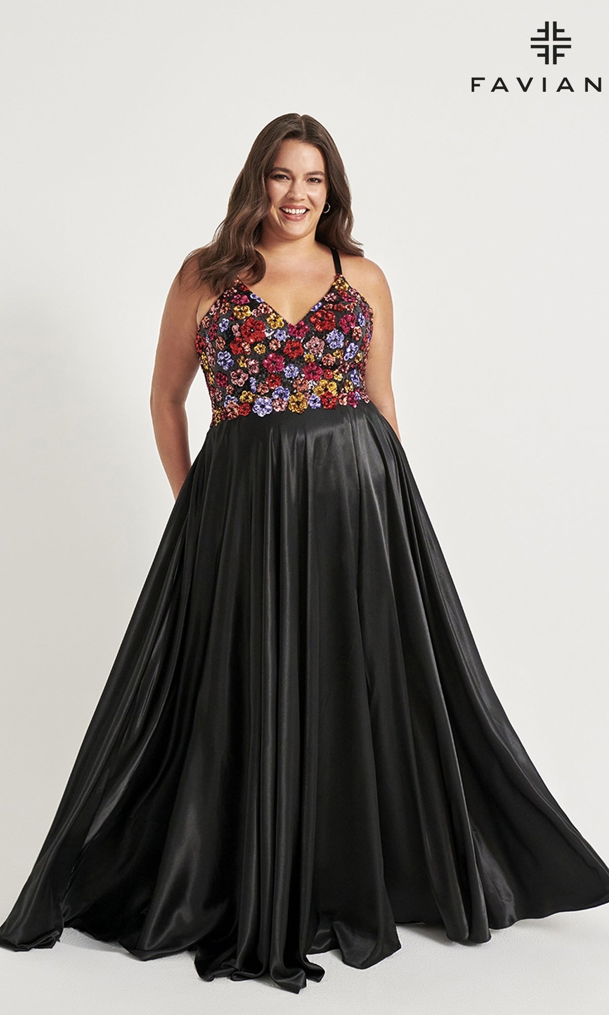 Plus size prom dresses with clearance pockets