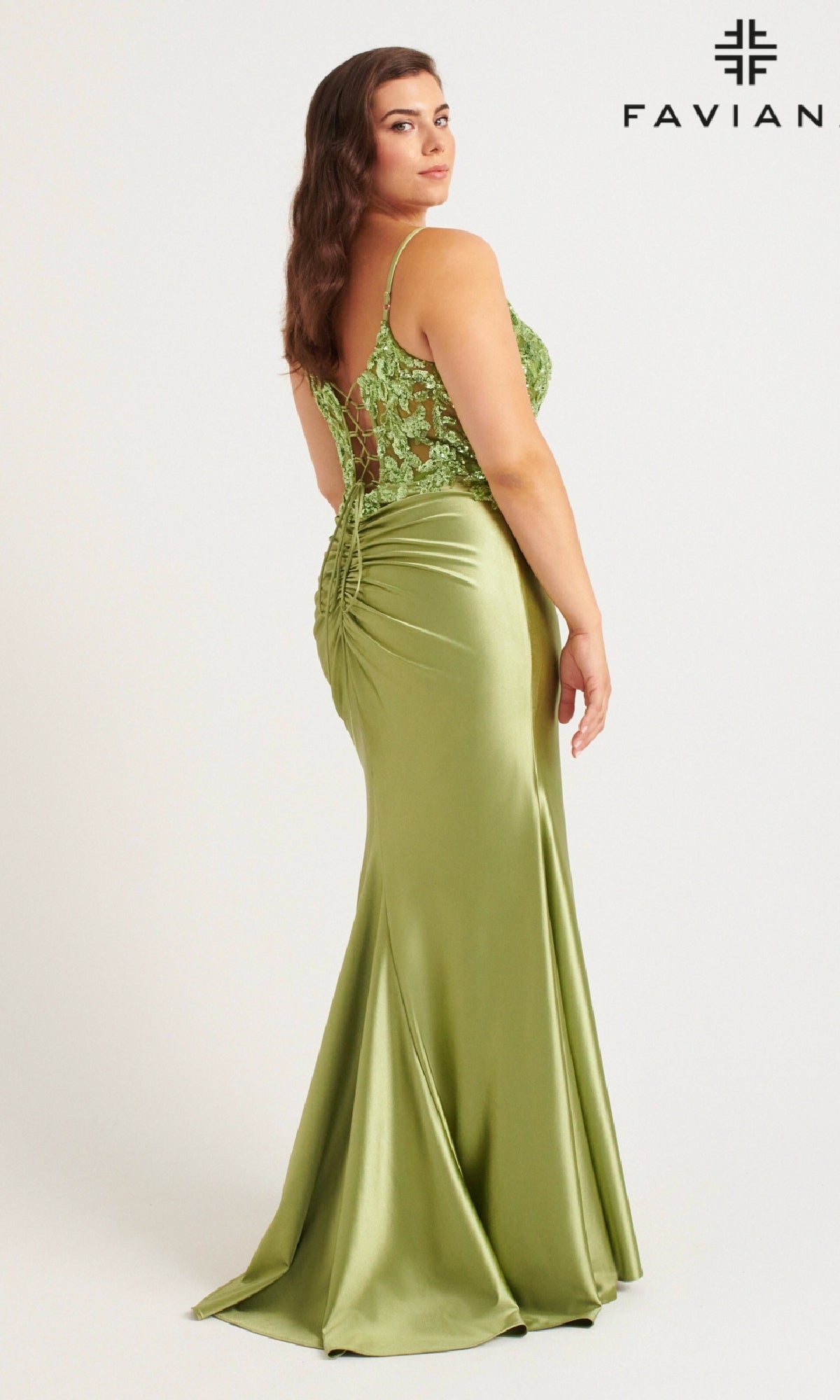 Long Plus-Size Prom Dress: Faviana 9563