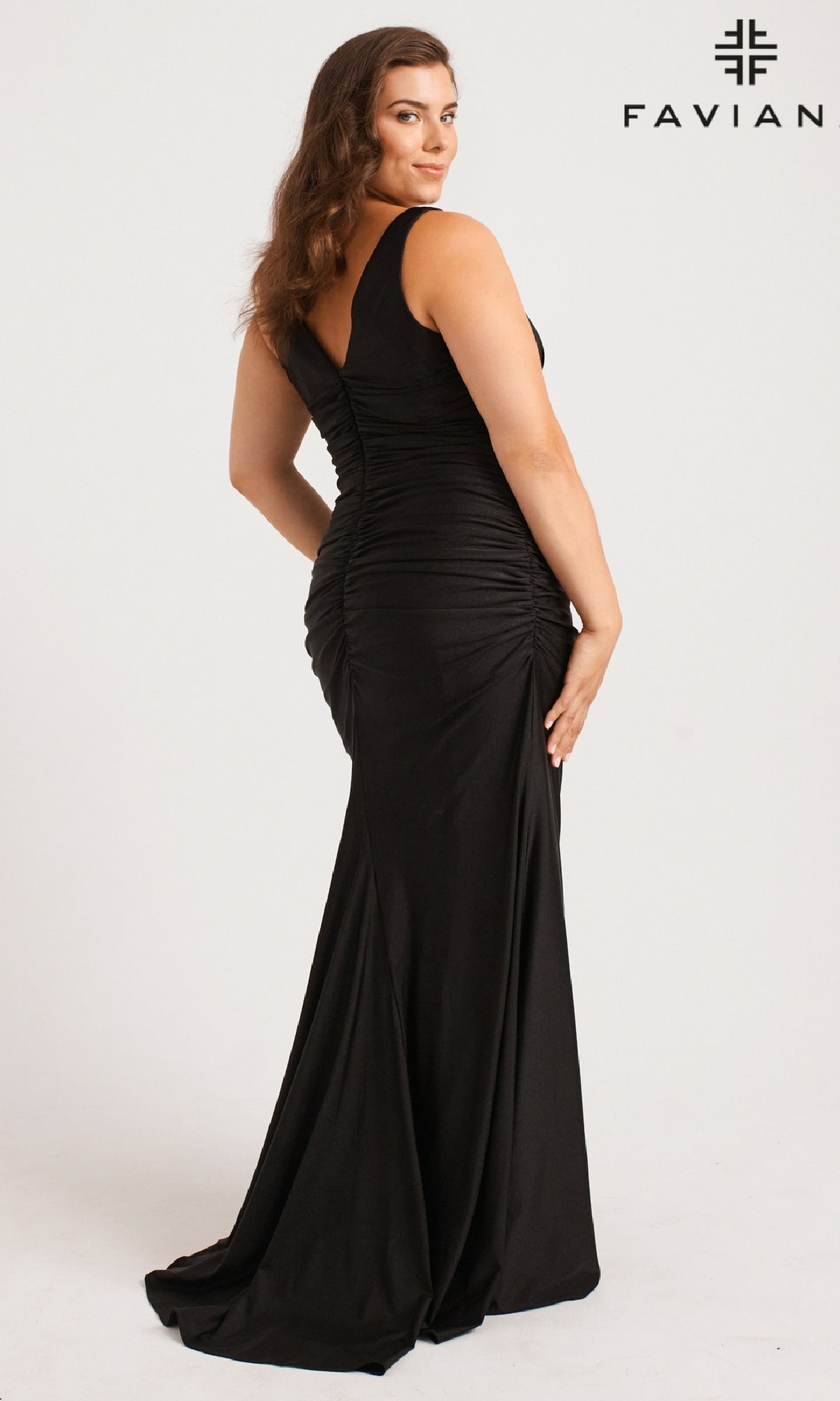 Long Plus-Size Prom Dress: Faviana 9584