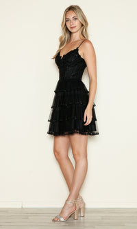 Short Sparkly A-Line Homecoming Dress 9592