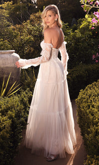 Ladivine Tiered White Wedding Dress A1037W