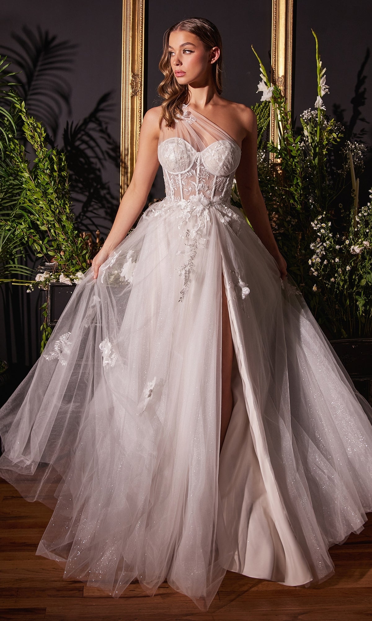 One-Shoulder Wedding Ball Gown A1053W