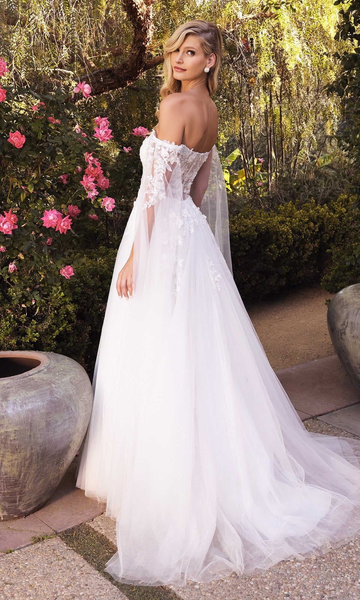 Off-Shoulder White Wedding Dress A1080W