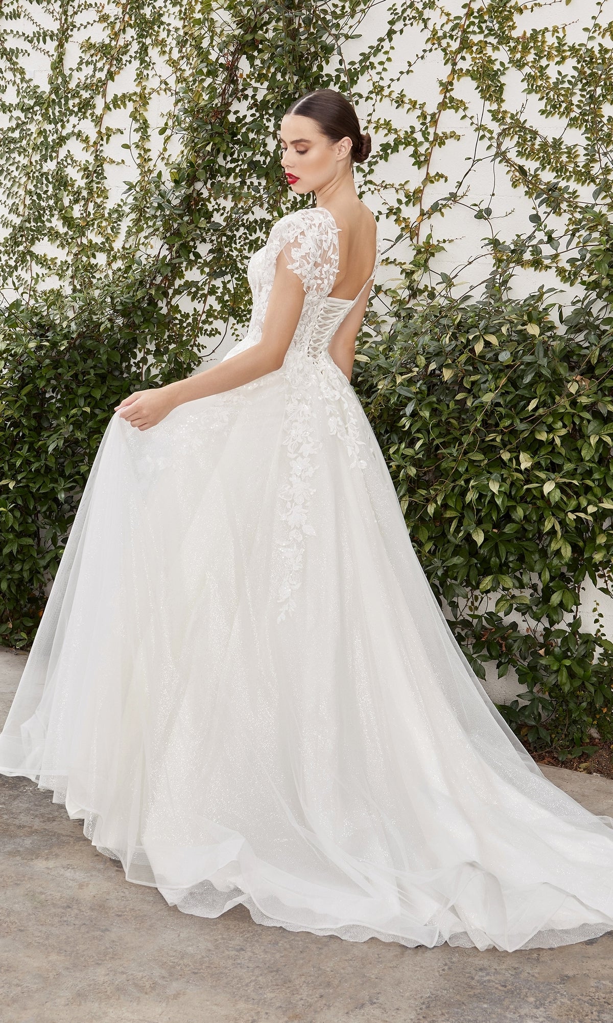 Cap-Sleeve Wedding Ball Gown A1082W