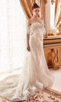 Ladivine Off-Shoulder Wedding Dress A1104W