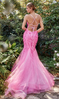 Floral Beaded Long Mermaid Prom Dress A1201