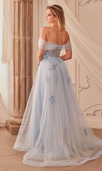 Long Blue Prom Ball Gown: Andrea and Leo A1246