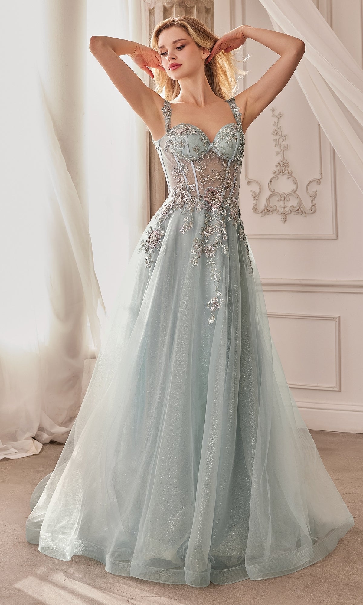 Long Pastel A-Line Prom Dress: Andrea and Leo 1258