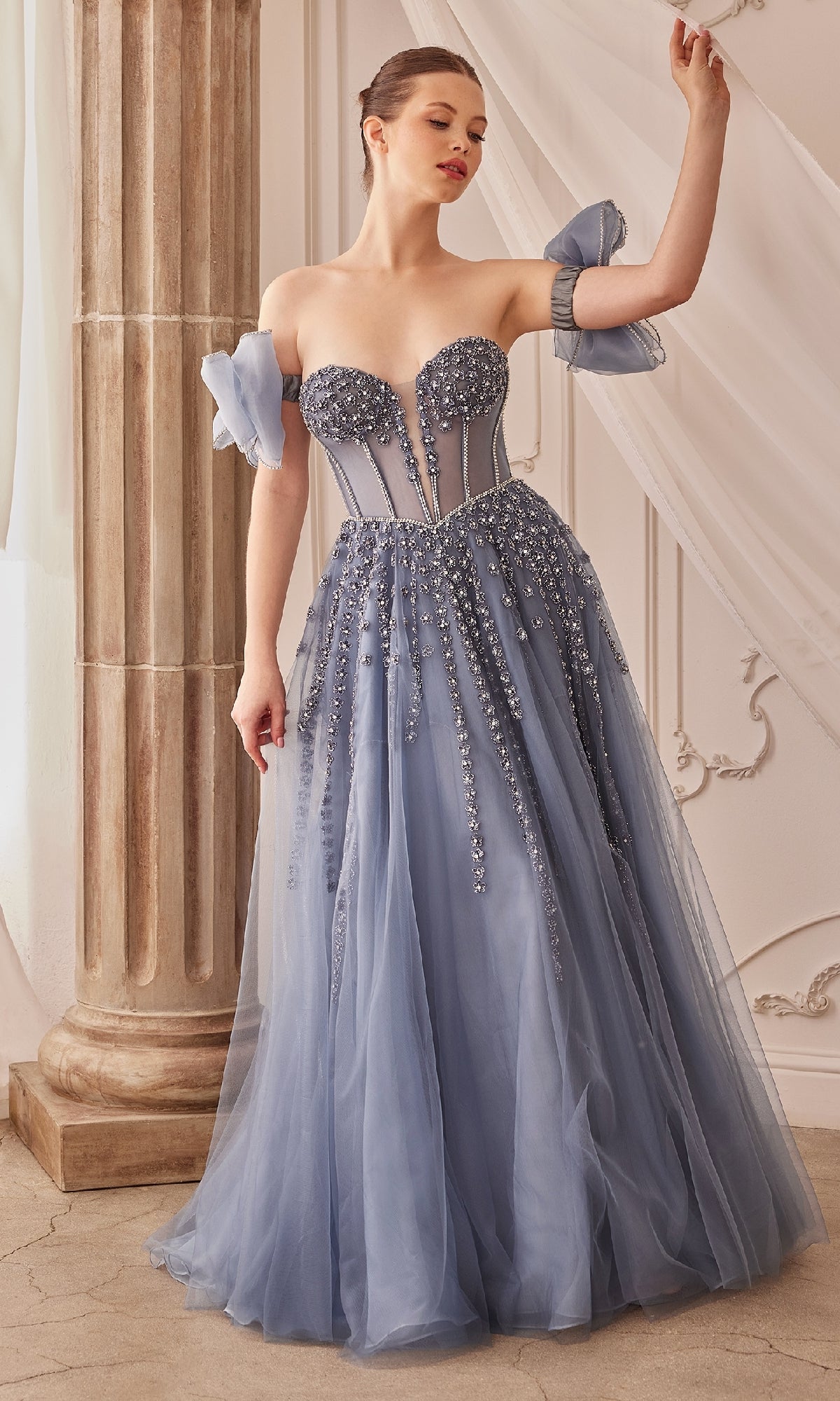 Strapless Long Prom Dress: Andrea and Leo A1338