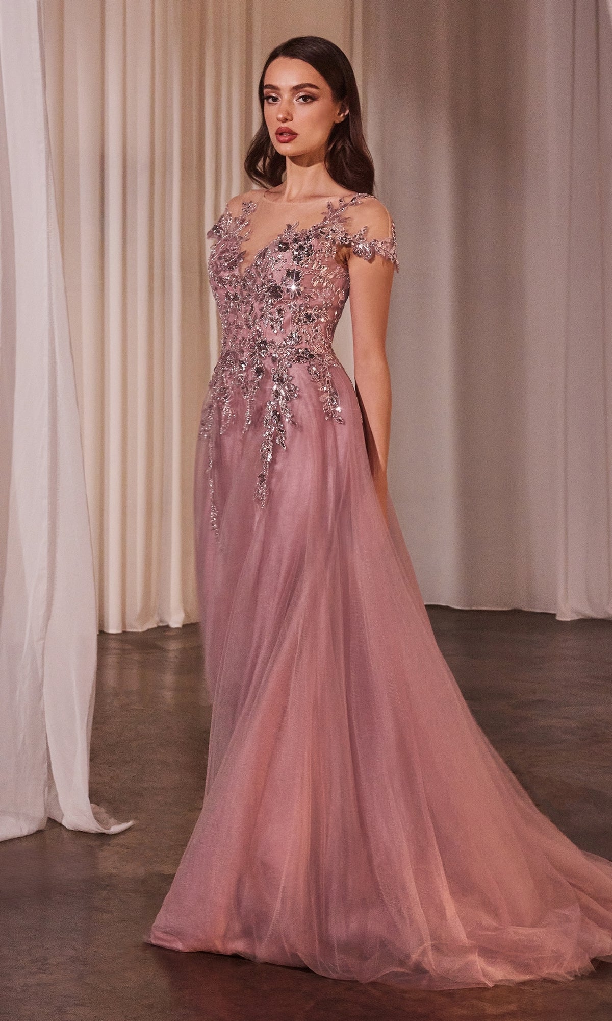 Dusty Rose Prom Ball Gown: Andrea and Leo A1350