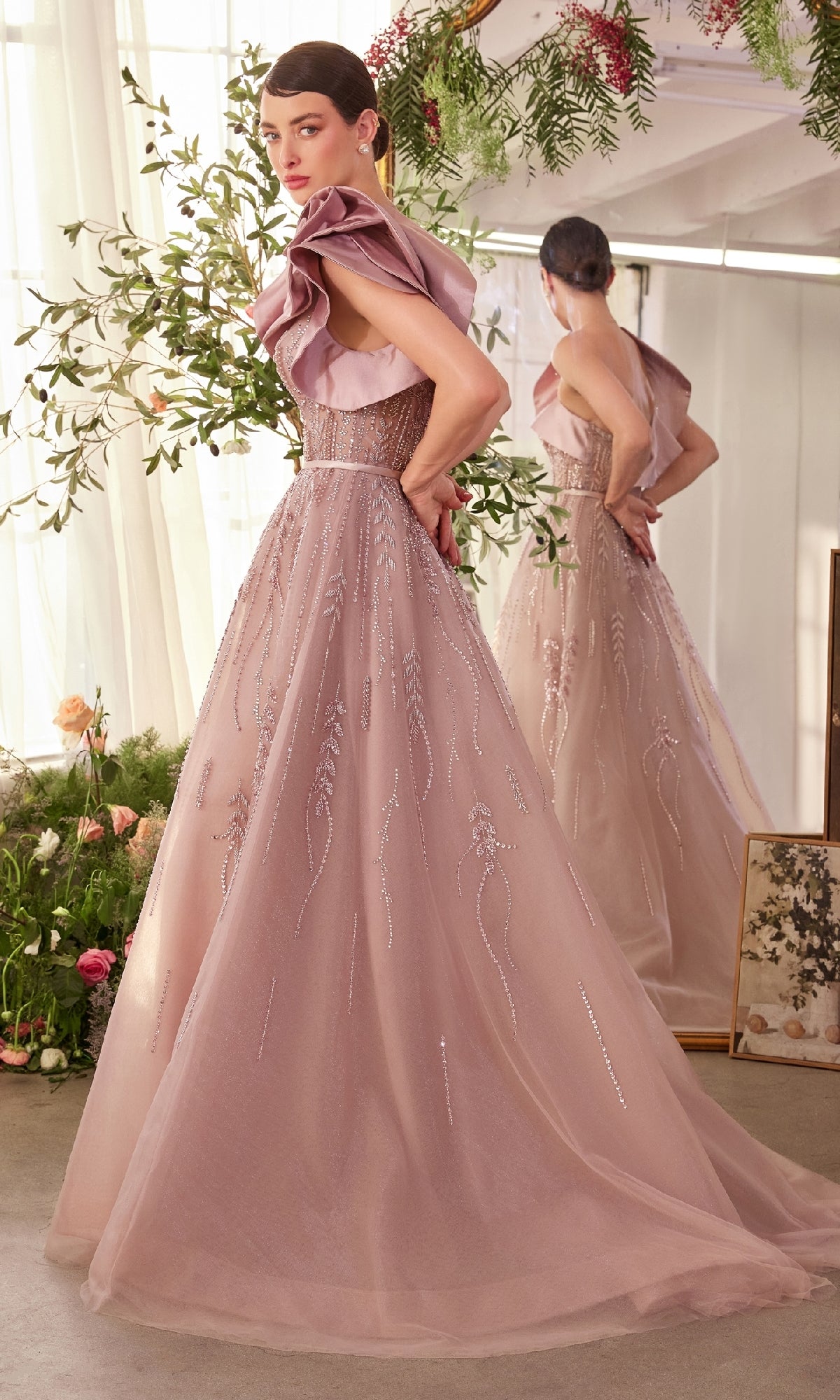 A-Line Mauve Prom Dress: Andrea & Leo A1373