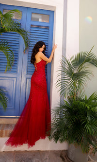 Long Mermaid Prom Dress with Beaded Lace A1376