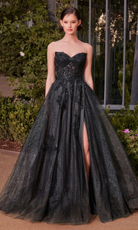 Strapless Long Prom Dress: Andrea & Leo A1378